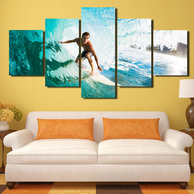 5 Panel Surfer Canvas Painting Print Picture Wall Art-106 (1)