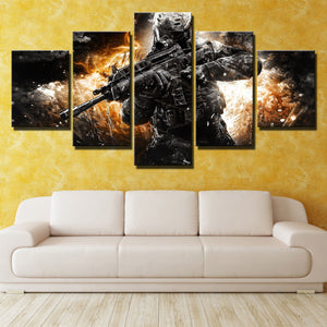 5 Piece Call of Duty MW3 Soldier Modern Canvas Art Print Picture Decor-205 (1)