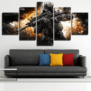 5 Piece Call of Duty MW3 Soldier Modern Canvas Art Print Picture Decor-205 (2)