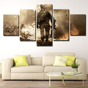 5 Piece Call of Duty Modern Warfare 2 Canvas Print Painting Wall Art-201 (1)