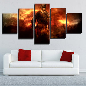 5 Piece Call of Duty Modern Warfare Soldier Canvas Print Art Poster Picture-206 (1)