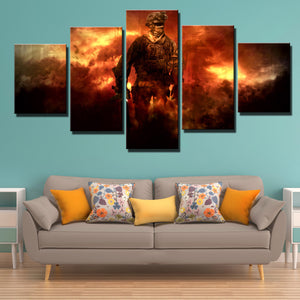 5 Piece Call of Duty Modern Warfare Soldier Canvas Print Art Poster Picture-206 (2)