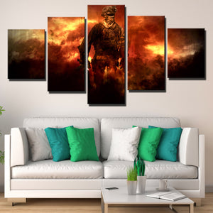 5 Piece Call of Duty Modern Warfare Soldier Canvas Print Art Poster Picture-206 (3)