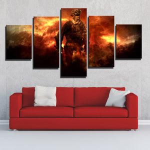 5 Piece Call of Duty Modern Warfare Soldier Canvas Print Art Poster Picture-206 (4)