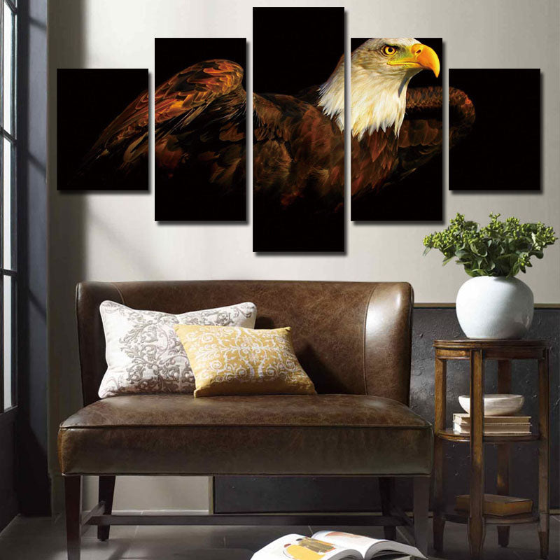 5 Piece The Bald Eagle Canvas Prints Painting-070 (2)