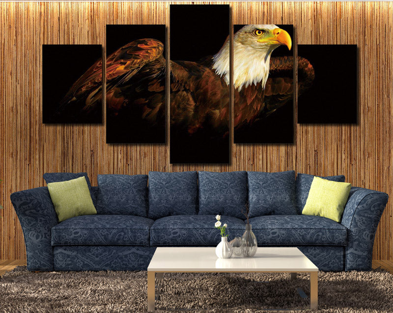 5 Piece The Bald Eagle Canvas Prints Painting-070 (3)