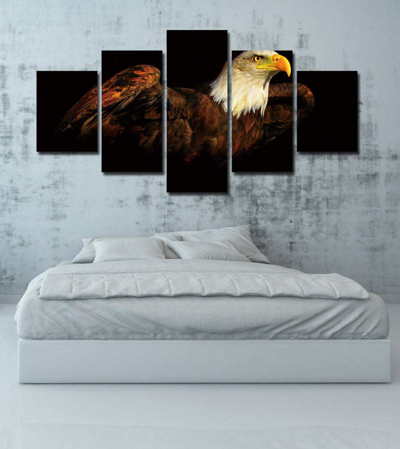 5 Piece The Bald Eagle Canvas Prints Painting-070 (4)