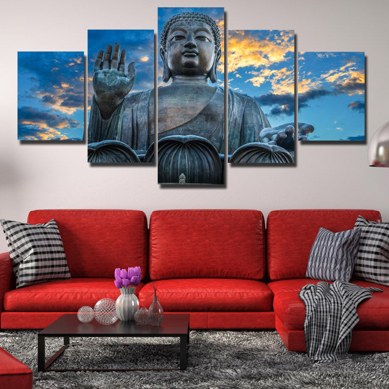 Budda Canvas Prints 5 Panel Modern Landscape Decor-112 (2)