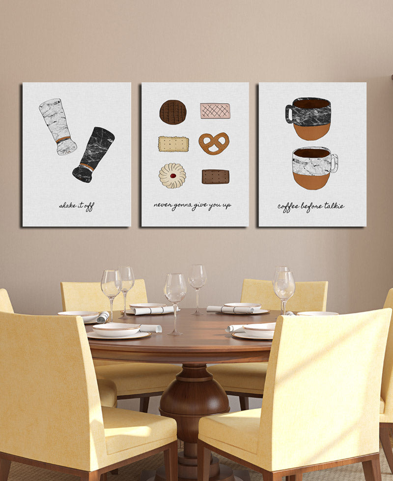 Cookies and Coffee Oil Painting Art Canvas Prints-010 (4)