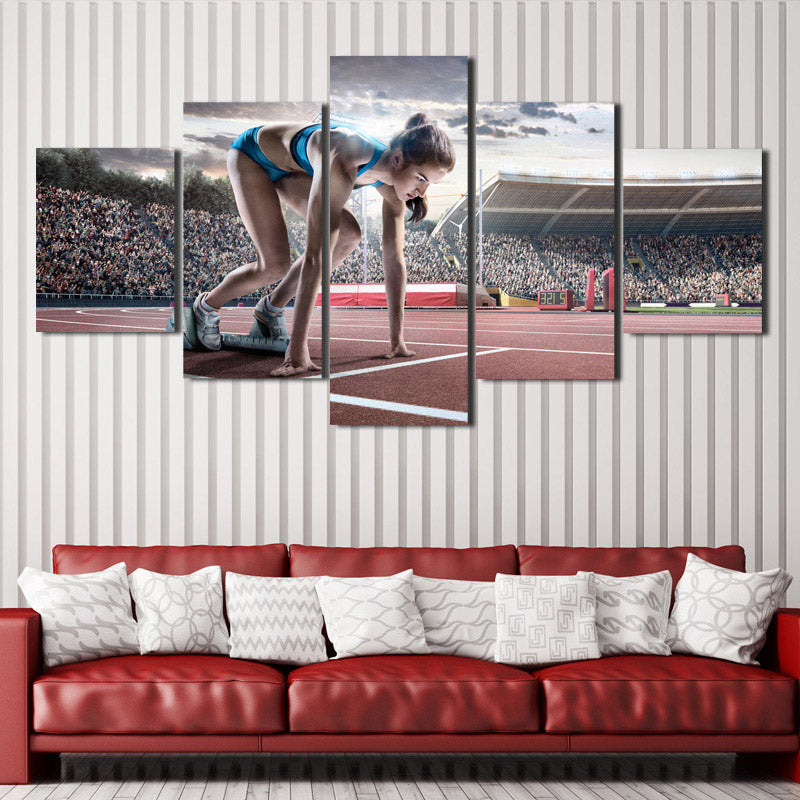 Prepare Running Woman 5 Panel Runway Canvas Art Prints-102 (2)