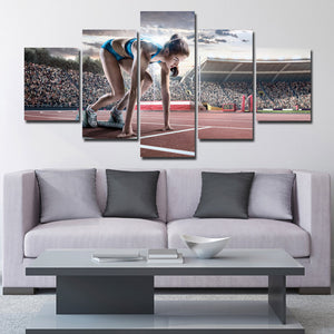 Prepare Running Woman 5 Panel Runway Canvas Art Prints-102 (3)