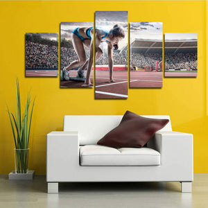 Prepare Running Woman 5 Panel Runway Canvas Art Prints-102 (4)