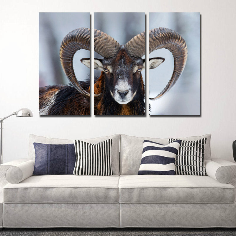 Wild Sheep Wall Art Print Picture 3 Panel Animal Canvas Painting Decor-117 (1)