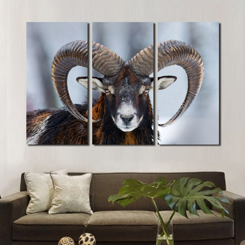 Wild Sheep Wall Art Print Picture 3 Panel Animal Canvas Painting Decor-117 (4)